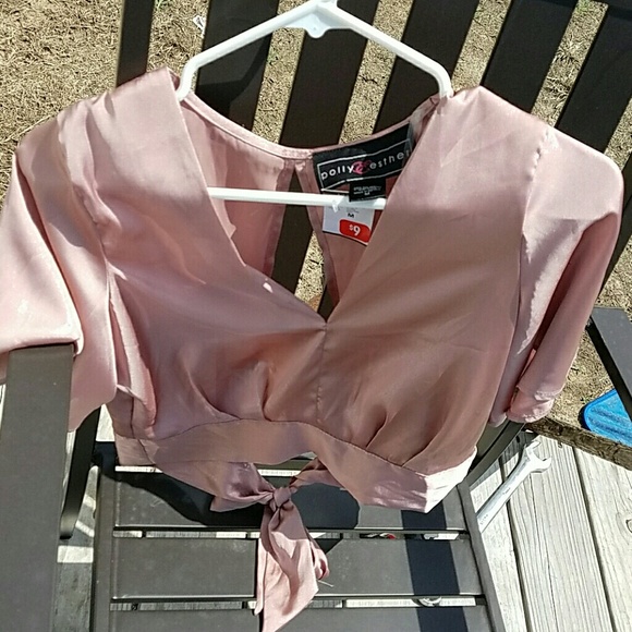 Dusty pink crop blouse - Picture 4 of 5